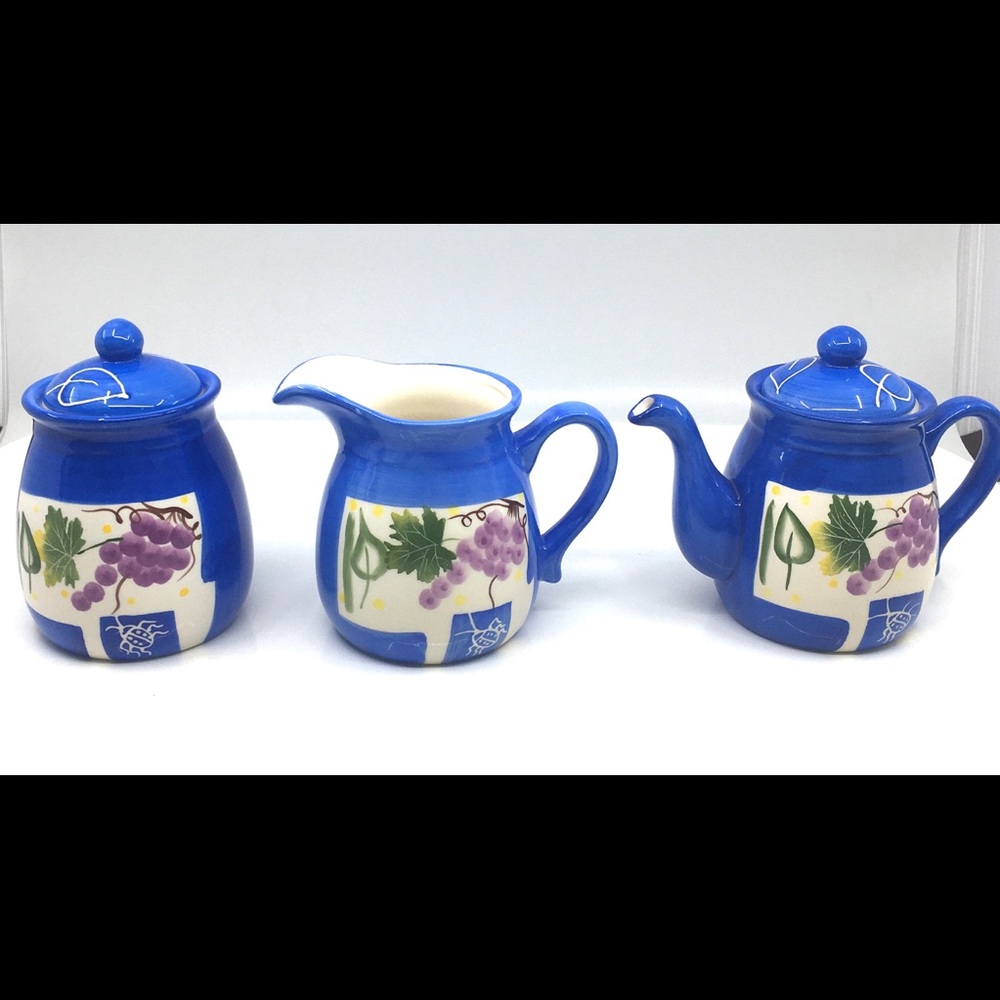 Blue Hand Painted Mini Water Tea Pitchers